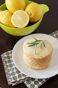Lemon Rosemary Shortbread Cookies