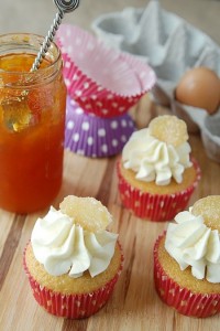 Ginger Peach Cupcakes