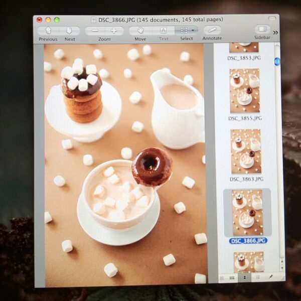 Editing S'mores Mini Donuts Pictures