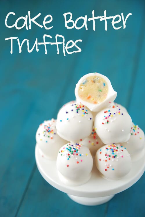 no bake, dessert, candy, truffle, bon bon, bonbon, cake, easy, fast, quick, white chocolate, chocolate, sprinkles, jimmies