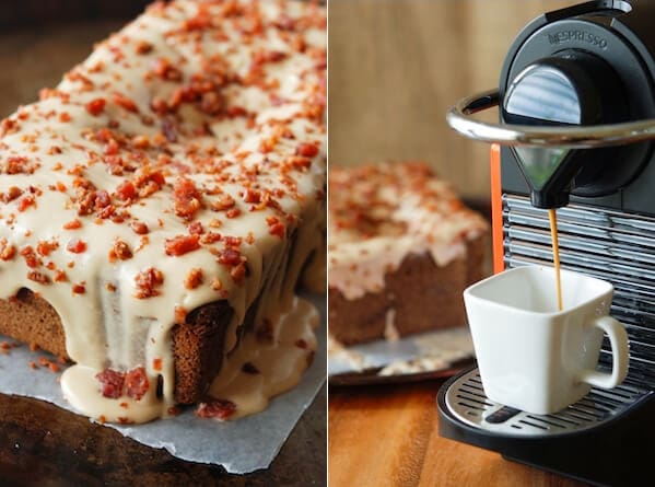 Espresso Poundcake with Maple Bacon Icing
