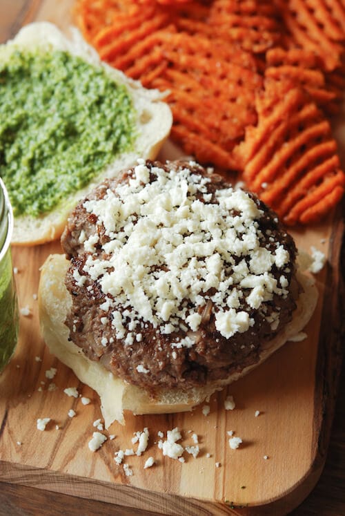 Cilantro Chimichurri Burger from www.thenovicechefblog.com