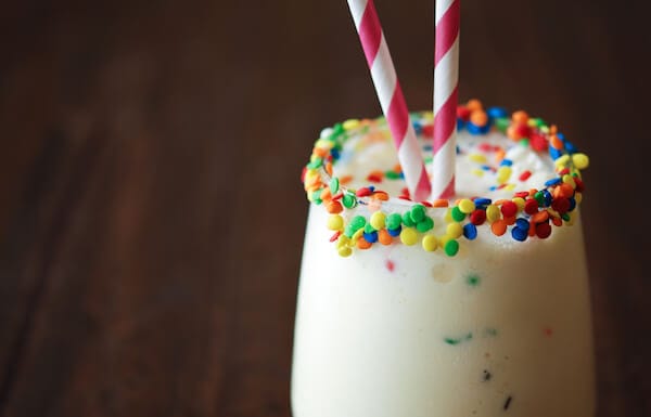 Cake Batter Milkshake | www.thenovicechefblog.com