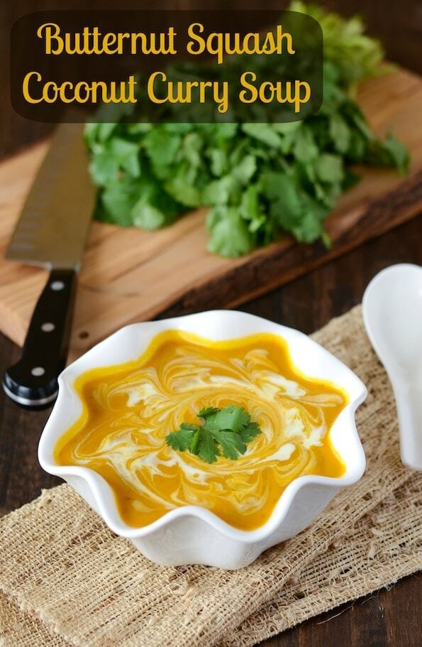 Butternut Squash Coconut Curry Soup from www.thenovicechefblog.com
