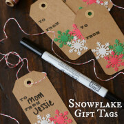 DIY Snowflake Gift Tags  from www.thenovicechefblog.com