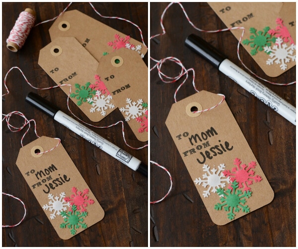 DIY Snowflake Labels from www.thenovicechefblog.com