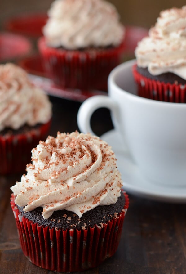 Mexican Hot Chocolate Cupcakes via www.thenovicechefblog.com