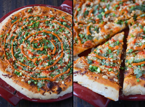 Thai Chicken Pizza from www.thenovicechefblog.com