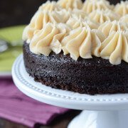 Dark Chocolate Guinness Cake with Bailey's Buttercream from thenovicechefblog.com