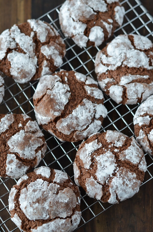 Chocolate Crinkle Cookies from Scratch 