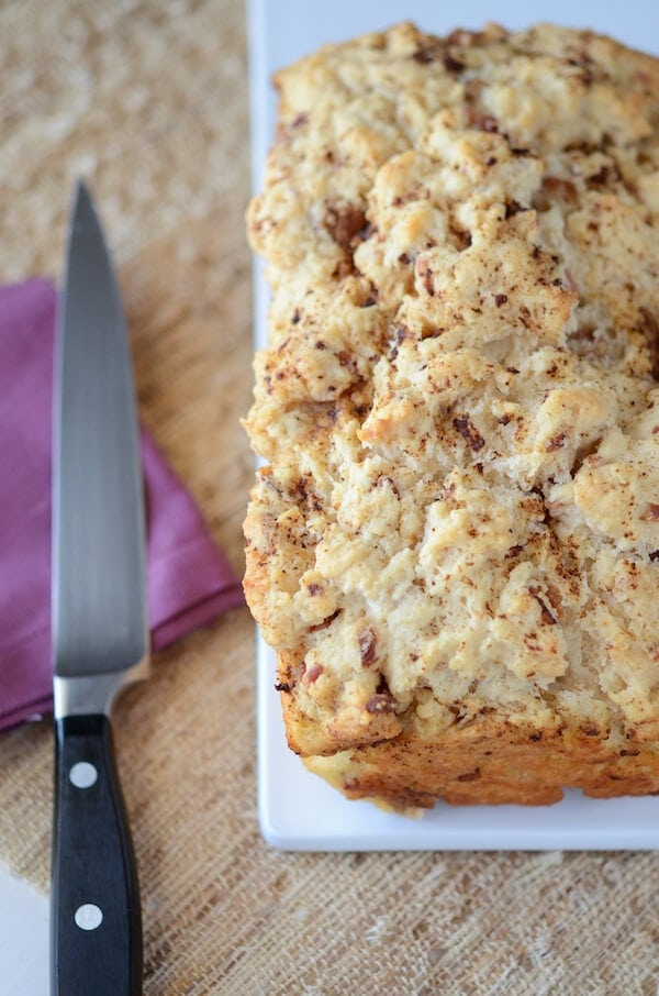 Bacon Beer Bread recipe via www.thenovicechefblog.com